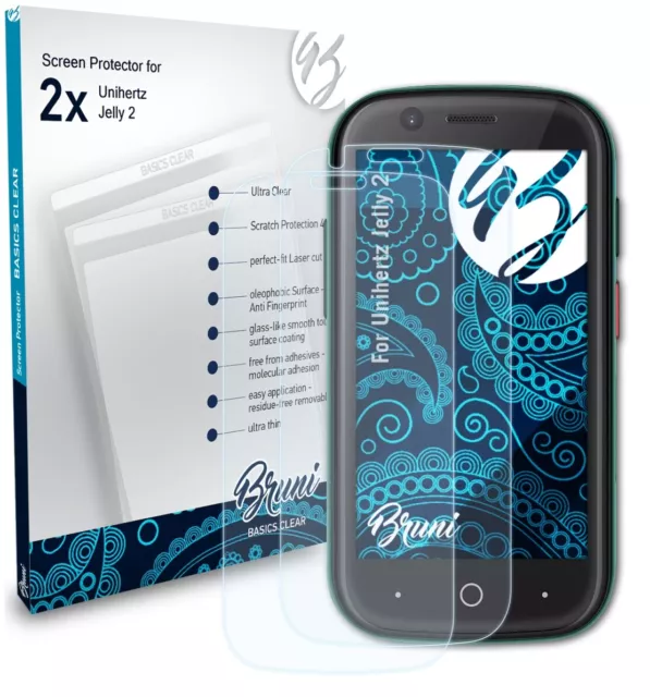 Bruni 2x Protective Film for Unihertz Jelly 2 Screen Protector Screen Protection