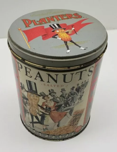 Vintage  1989 PLANTERS SALTED PEANUTS TIN CAN - MR. PEANUT