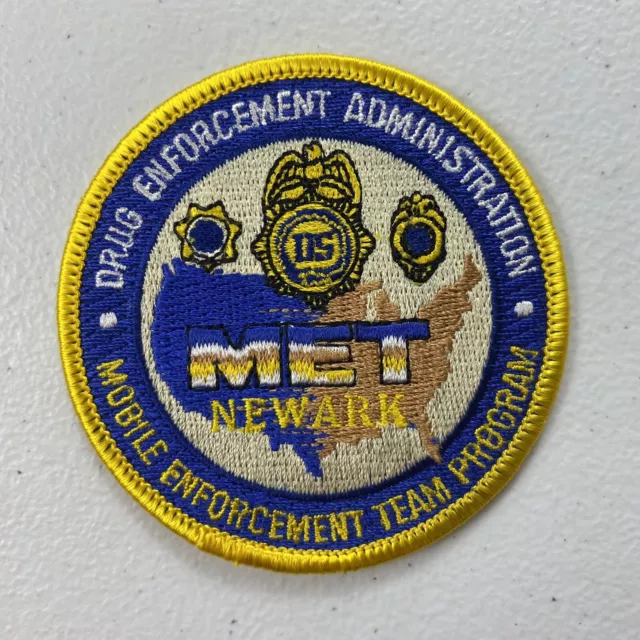 DEA Drug Enforcement Administration MET Newark Mobile Enforcement Team Patch 3”