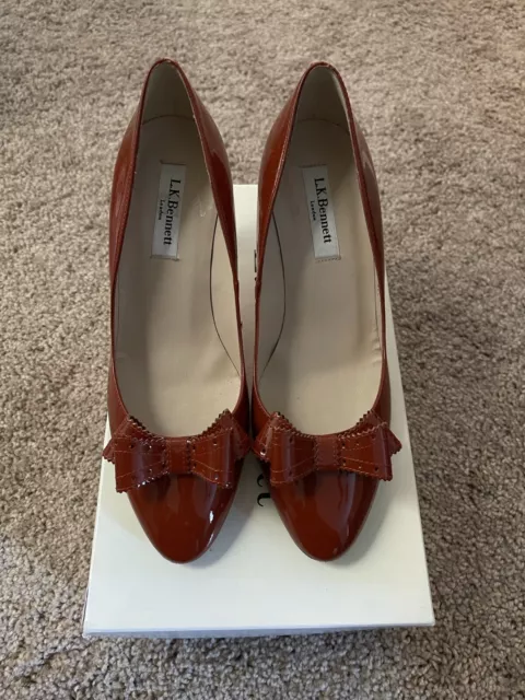 Authentic NWT LK Bennett with leather bow in size 37.5