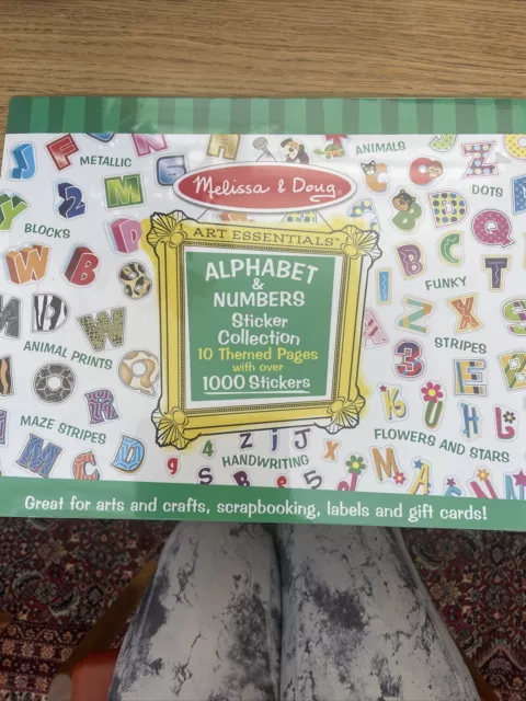 Melissa and Doug - 1000 Sticker Collection - 10 Alphabet and Numbers Themes New