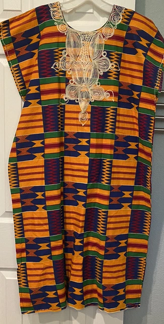 COTE D'IVOIRE TEXICODI Ivory Coast African Dress Embroidered Bright  Traditional $32.99 - PicClick
