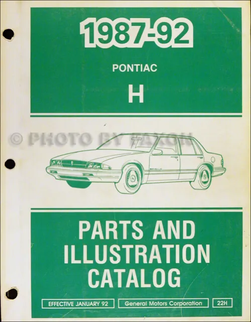 Pontiac Bonneville Master Parts Book 1992 1991 1990 1989 1988 Part Catalog
