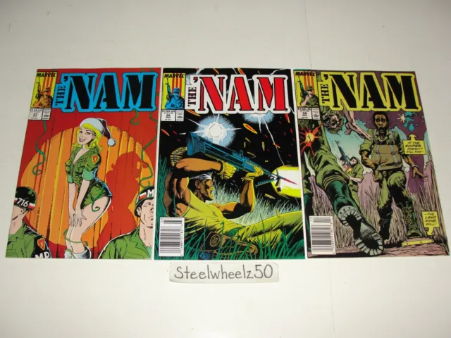 The Nam #23 28 & 38 Comic Lot Marvel 1988 Doug Murray Wayne Vansant Vietnam War
