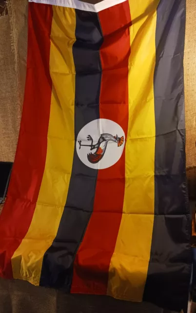 Uganda Flag 3'x5' by Annin Nylon Nyl - Glo - 100% Made in USA