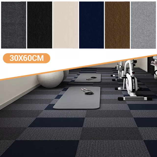 Teppichfliesen Selbstklebend 30*60cm Rutschfeste Teppich Bodenbelag für Büros