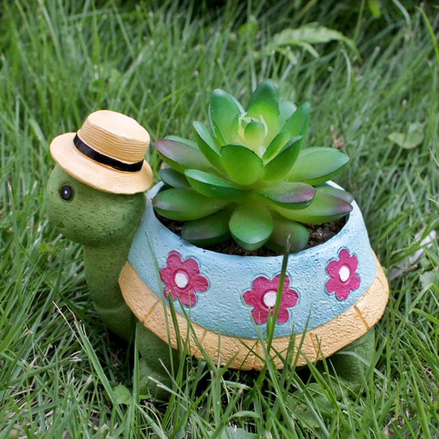 POT DE FLEUR Plantes Décor Tortue Statues Miniature Aniaml Jouets EUR 6,67 - FR