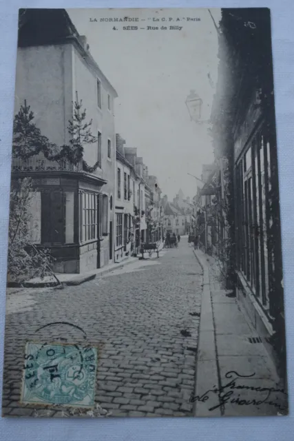 Sees Rue De Billy 1905 Cpa Normandy Orne R2459