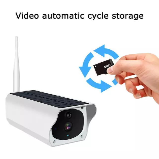 Telecamera di sorveglianza ad alimentazione solare IP 67 WiFi wireless IR HD 1080P gratis G6C4 3