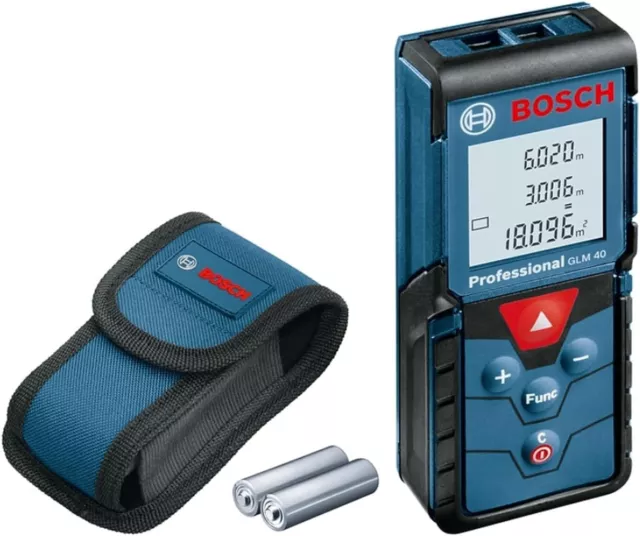 Bosch 40 Meter Laser-Entfernungsmesser Glm 40 2X 1,5-V Batterien, Einheitsgrösse