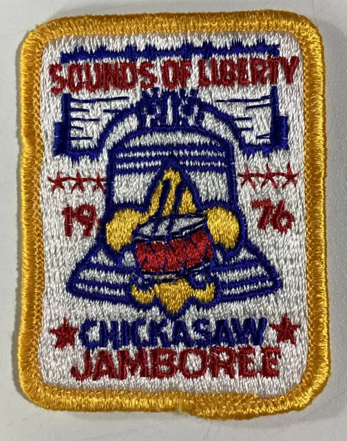 BSA BOY SCOUTS OF AMERICA Patch Vtg 1976 Chickasaw Sounds of Liberty Bell