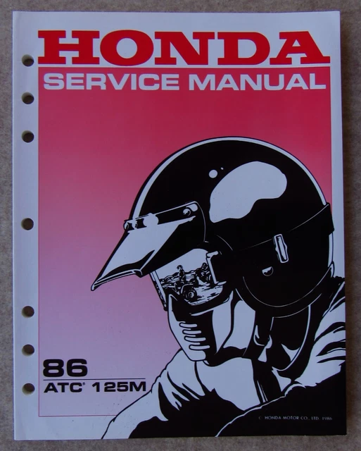 NEW 1986 HONDA ATC125M ATC125 3-Wheeler SHOP SERVICE REPAIR MANUAL ATC
