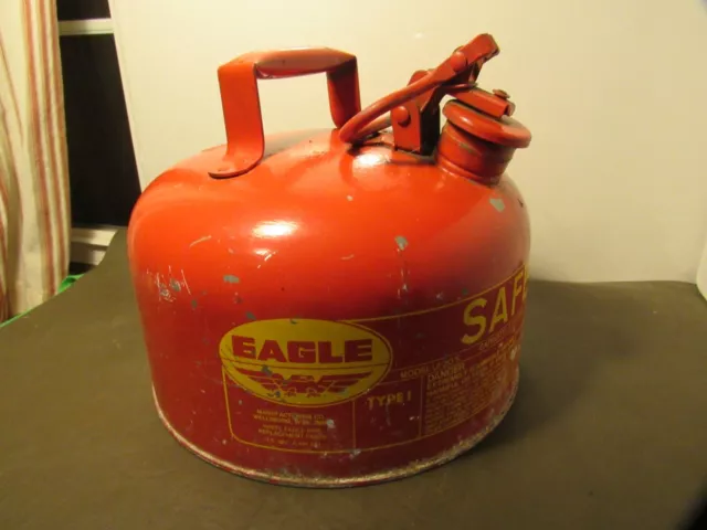 Vinatg Eagle Safety Gas Can 2 Gallon Galvanized Metal Tank UI-20 S Steel Sealed