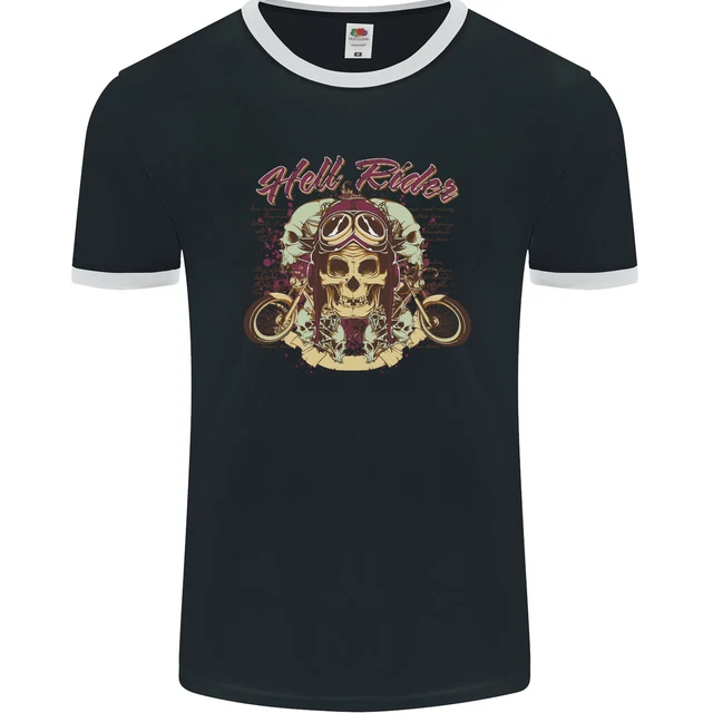 T-shirt Hell Riders moto biker uomo ringer fotol