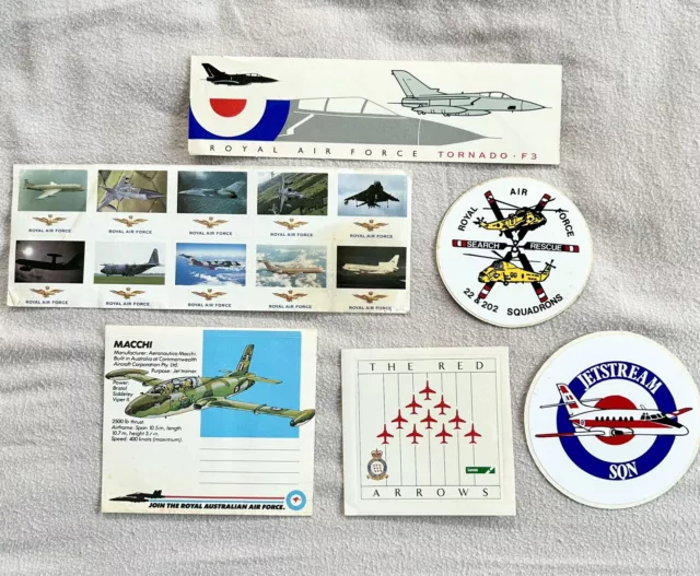 VINTAGE LOT 80s 90s ROYAL AUSTRALIAN AIR FORCE STICKERS DECALS COLLECTABLE RARE