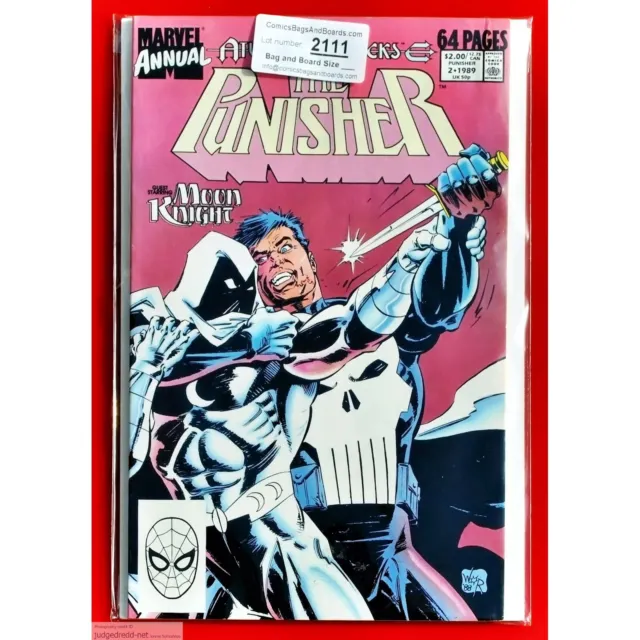 The Punisher Moon Knight # 2 Marvel Annual 1 Comic Book Issue 1989 (Lot 2111 US