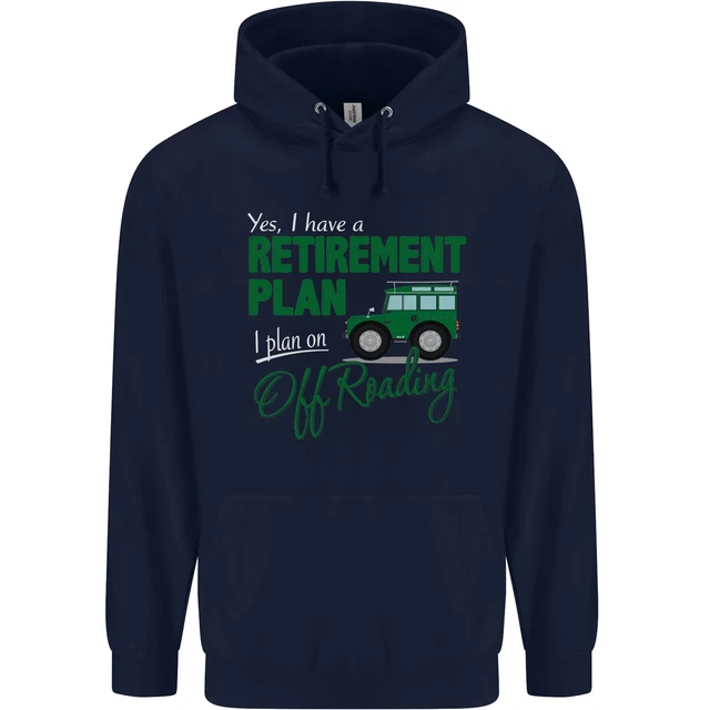 Felpa con cappuccio Retirement Plan Off Roading 4X4 Road divertente da uomo 80% cotone 2