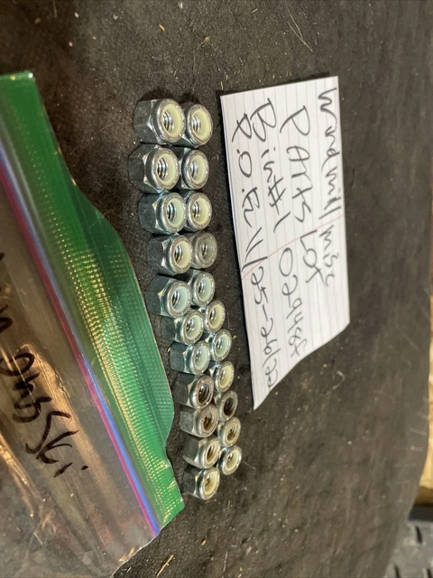 Snowmobile Simmons flex ski hardware mounting nuts lot 22 total 029