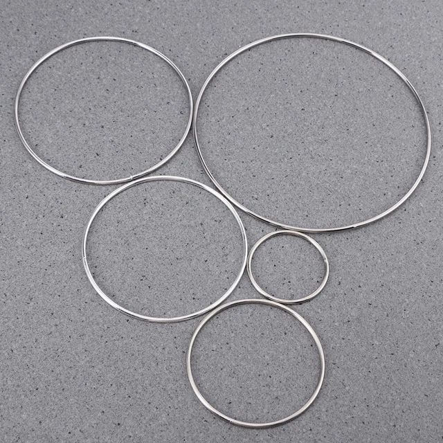 5 piezas anillos de metal para marco de bordado anillos de atrapasueños de estribo de acero