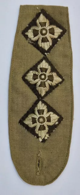 WW1 British Army Captain Embroidered  Rank Pips Epaulette Single