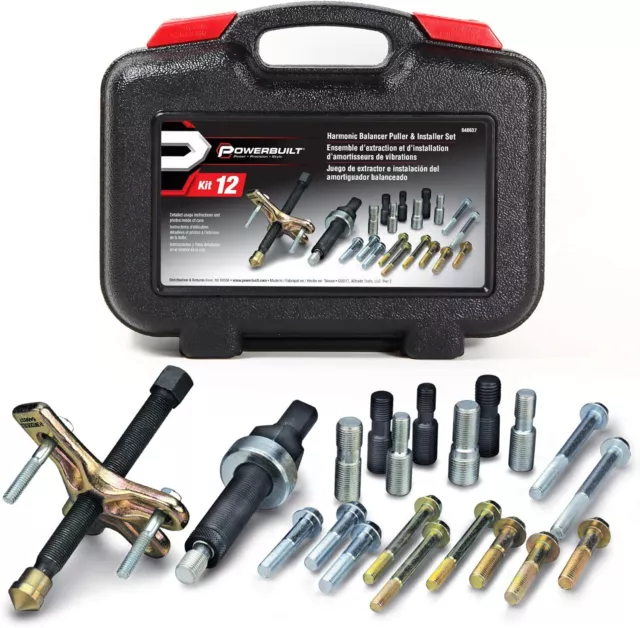 Harmonic Balancer Puller and Installer Tool Set, Install and Remove Kit, Cars an