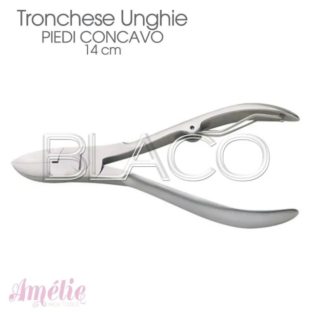 Tronchese Unghie Piedi Concavo 14Cm - Amelie - Acciaio Inox Pedicure Estetica