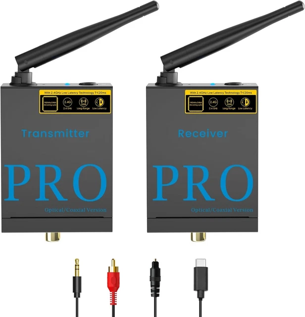 thumbnail image 2 of PROZOR 2.4GHz Wireless Audio Transmitter & Receiver - Optical/Coaxial/3.5mm Input 2 of 6