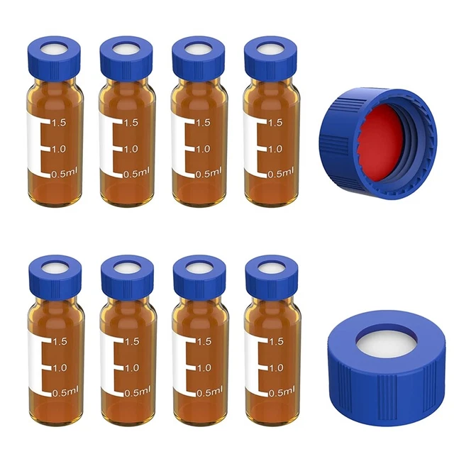 2ML Autosampler Vials Pack Of 100 - HPLC Vials 9-425 Vials with Screw L6D3