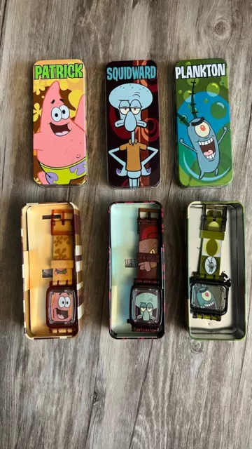 2004 Burger King Promo Viacom Sponge Bob And Friends Watch w/ Tin