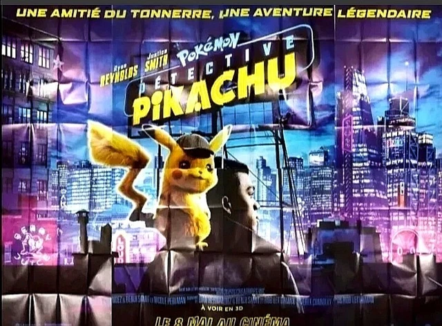 affiche cinéma Detective Pikachu format 300x400 cm, 4x3