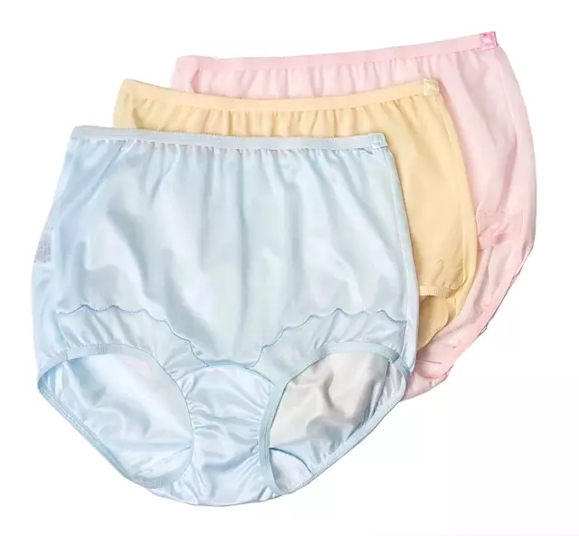 Dixie Belle Panty Women's Underwear Nylon Brief Full Coverage No Ride 3 Pack