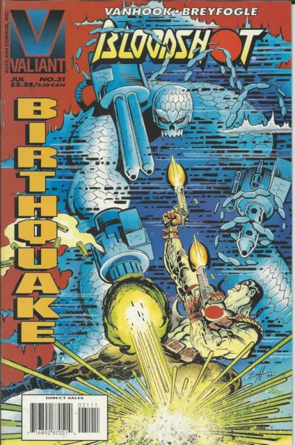 Bloodshot Comic 31 Cover A First Print 1995 Kevin Vanhook Breyfogle Valiant