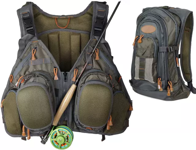 Fly Fishing Vest Backpack, Fishing Chest Pack Fishing Vest