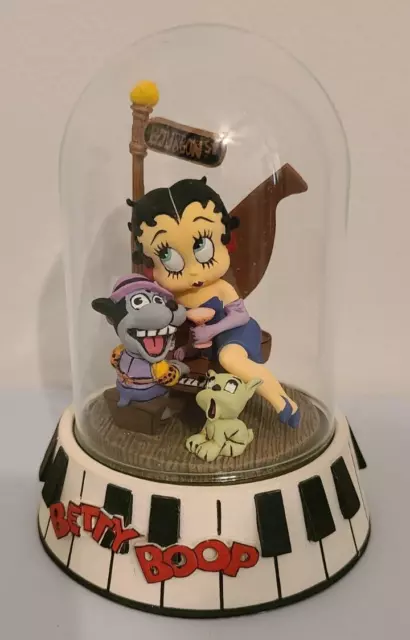 Betty Boop Bourbon St. Glass Domed Figurine 1995 Franklin Mint Limited Edition