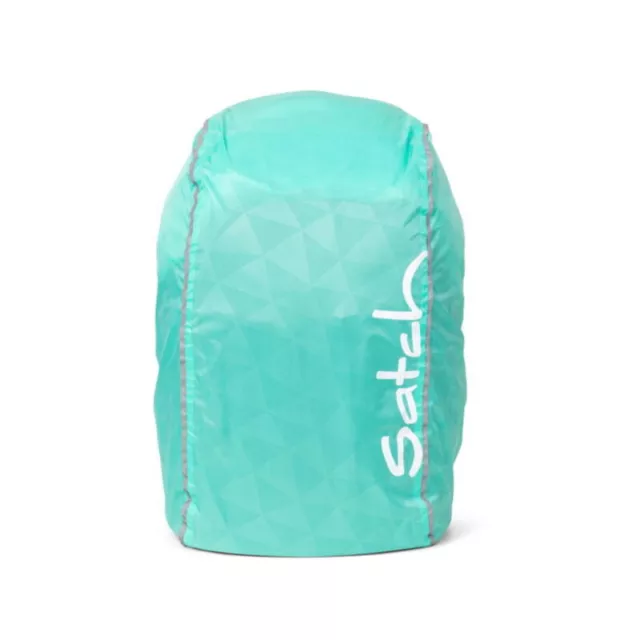 Satch Regencape Regenhülle Regenschutz für Schulrucksack mint