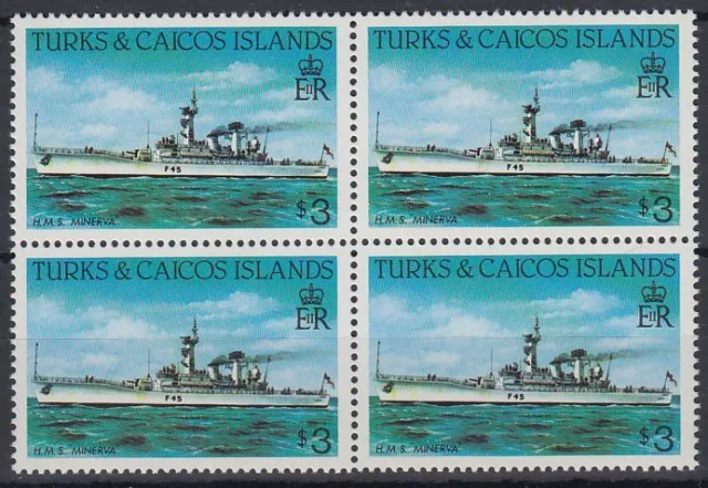 Turks & Caicos 1983 ** Mi.671 A Bl/4 perf.14 Schiffe Ships [sq5832]