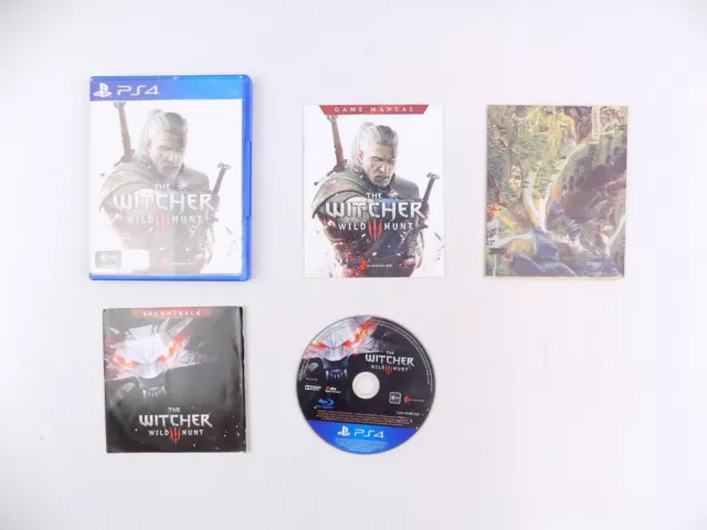 The Witcher 3 WILD HUNT - PS4 w/ Bonus Soundtrack disc Playstation 4,  Complete