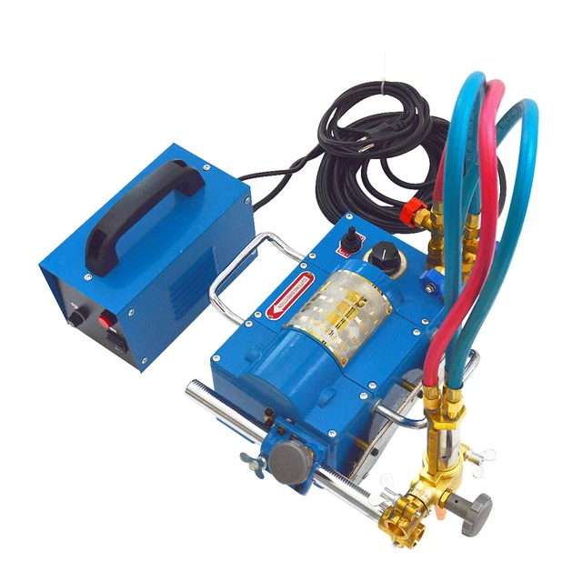 Electromagnetic Gas Pipe Cutting Machine Automatic Torch Burner Beveler 110V