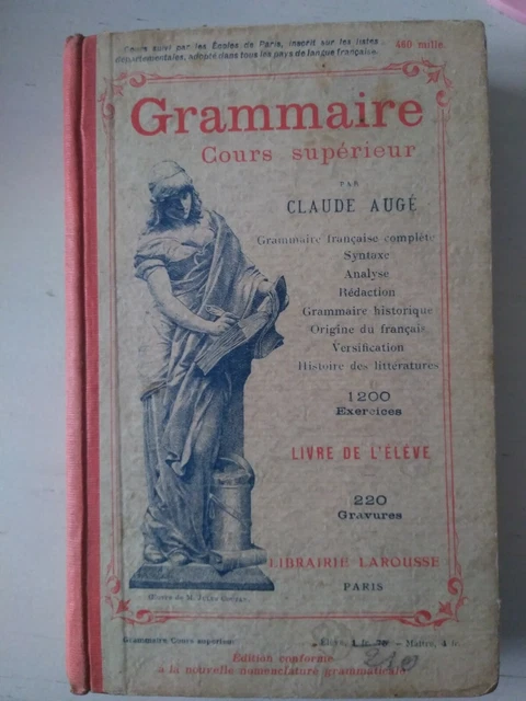 GRAMMAIRE COURS SUPÉRIEUR Par Claude Auge EUR 6,00 - PicClick FR