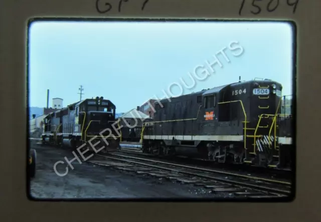 Original '75 Kodachrome Slide Monongahela 1504 GP7 & 2004 Brownsville, PA  38S26