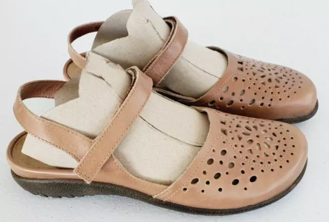 Naot Womens US 6 B (Med) EU 37 Tan Arataki Arch Support Slingback Sandals NEW