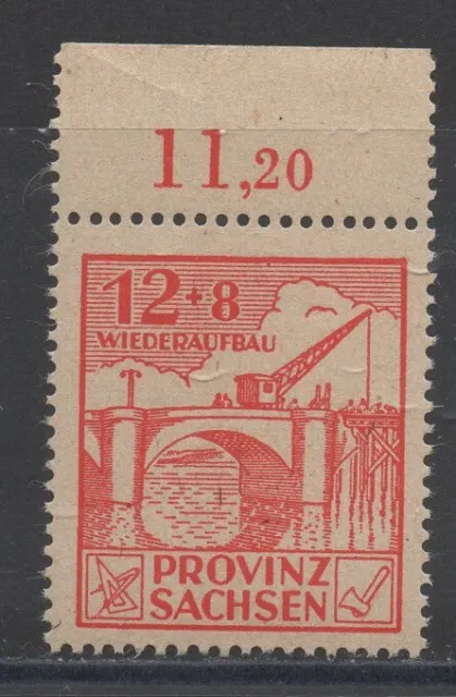 SBZ-Provinz Sachsen 88A mit Plf. VIII  (Wiederaufbau) postfrisch