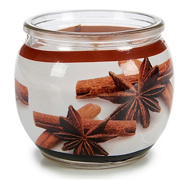 Vela Perfumada Canela Marrón [7,5 x 6,5 x 7,5 cm]