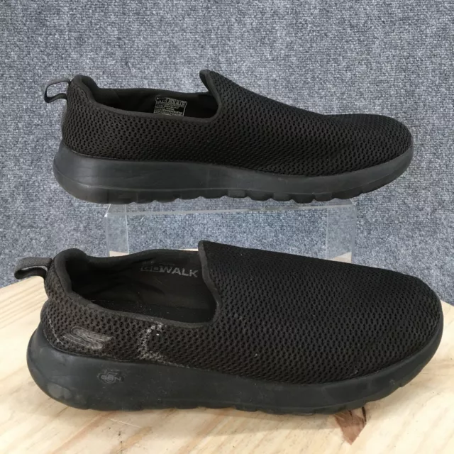 Skechers Shoes Mens 12 Go Walk Max Sneakers Slip On Flats 54600EWW Black Fabric