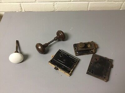 Vintage Antique Lot Of Door Hardware Knobs Corbin Mortise Locks Lock