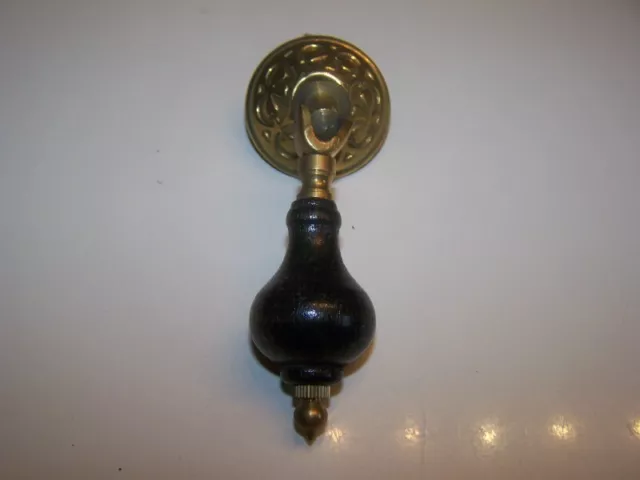 Victorian Wooden Brass Eastlake Pendant Tear Drop Drawer Pulls New