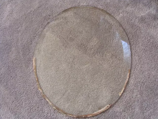 Antique Beveled Plate Glass Oval For Victorian Entry Door 20"x24" Replacement