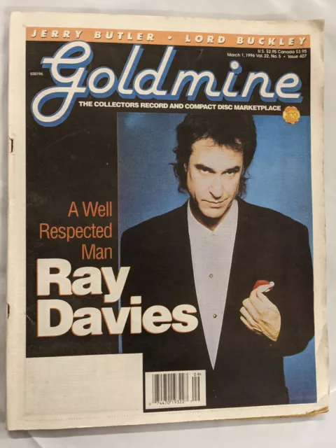 1996 March 1 GOLDMINE Magazine For Record Collectors RAY DAVIES M365