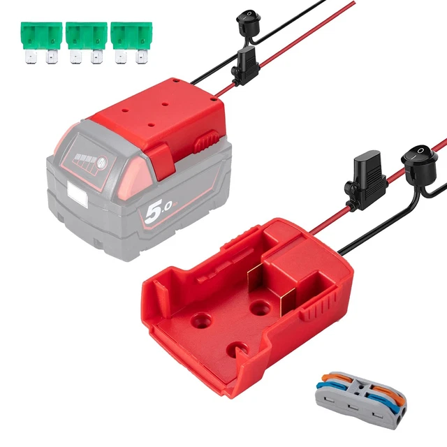 Power Wheels Adaptor for Milwaukee M18 Battery 18v Dock Power