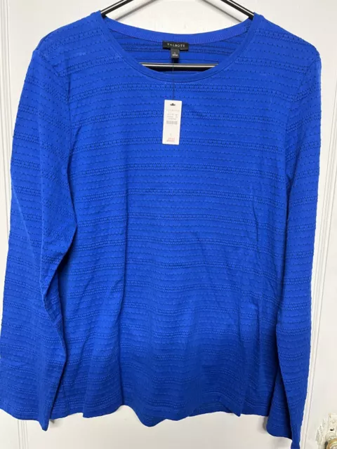 LOT 2986- Talbots- Women's Cobalt Blue  Sweater- Size L